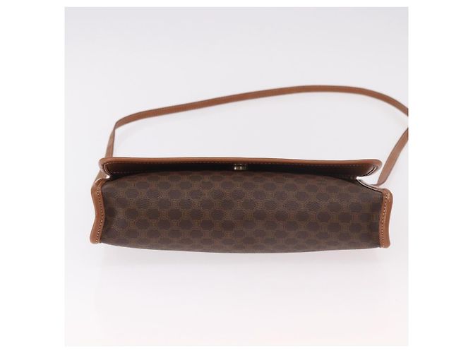 Céline Borsa a Spalla in Tela Macadam CELINE in Pelle PVC Marrone Oro Auth BA13670 D'oro - vista 9