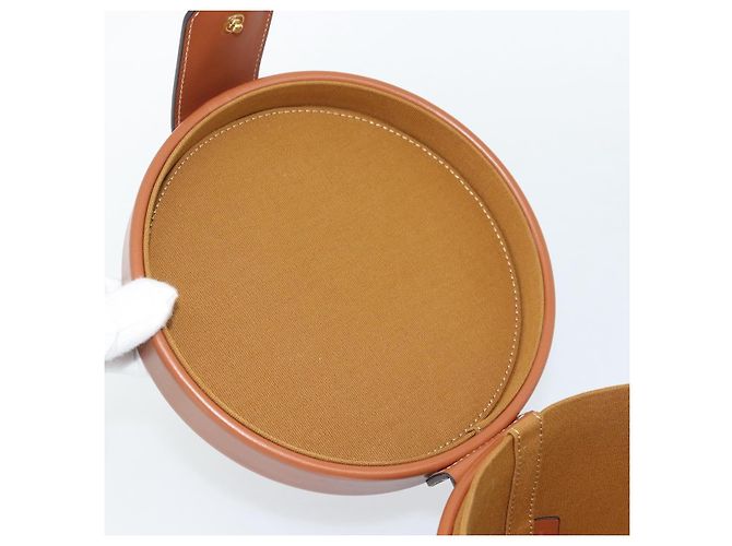 Céline BORSA CELINE Tambour Shoulder Bag in tela Macadam Triomphe PVC Nero Oro Auth 189888SM D'oro - vista 16