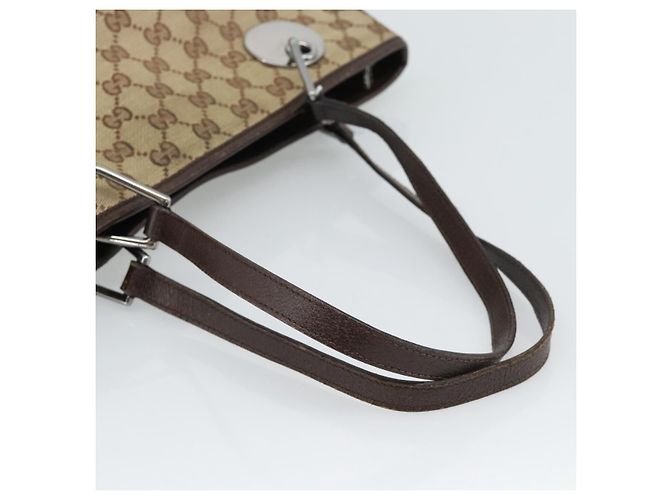 Bolso Tote GUCCI GG Canvas Beige Oro 120837 Auth ep14970 Dorado - vista 7
