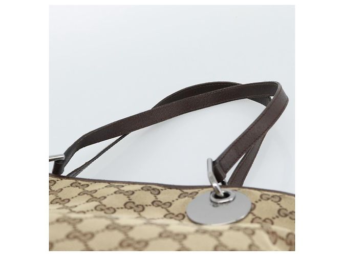 Bolso Tote GUCCI GG Canvas Beige Oro 120837 Auth ep14970 Dorado - vista 8