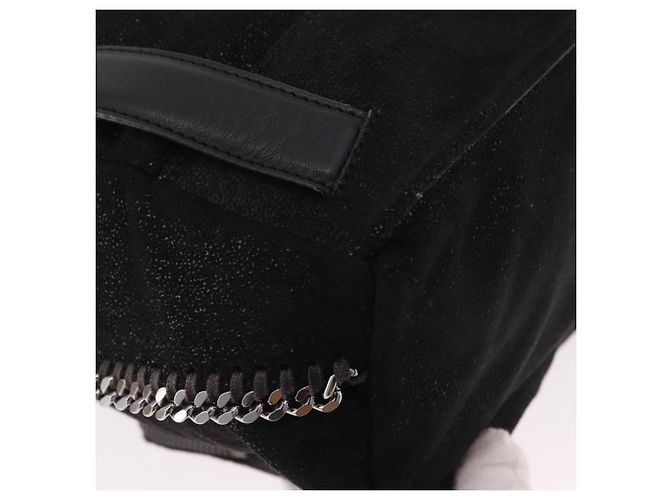 Autre Marque Rucksack Stella MacCartney Falabella Polyester Black Silver Auth 188925A Schwarz Silber - Ansicht 14