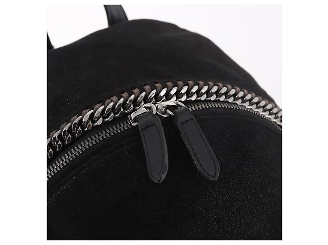 Autre Marque Rucksack Stella MacCartney Falabella Polyester Black Silver Auth 188925A Schwarz Silber - Ansicht 16