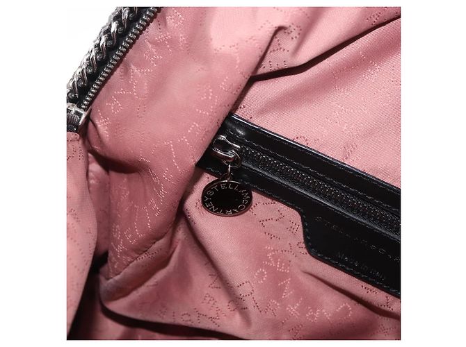 Autre Marque Rucksack Stella MacCartney Falabella Polyester Black Silver Auth 188925A Schwarz Silber - Ansicht 22