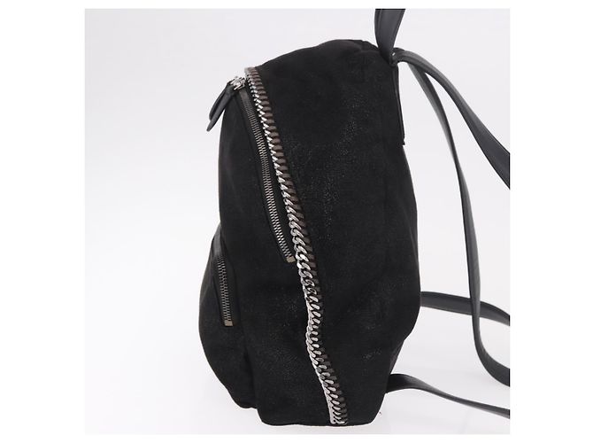 Autre Marque Rucksack Stella MacCartney Falabella Polyester Black Silver Auth 188925A Schwarz Silber - Ansicht 4