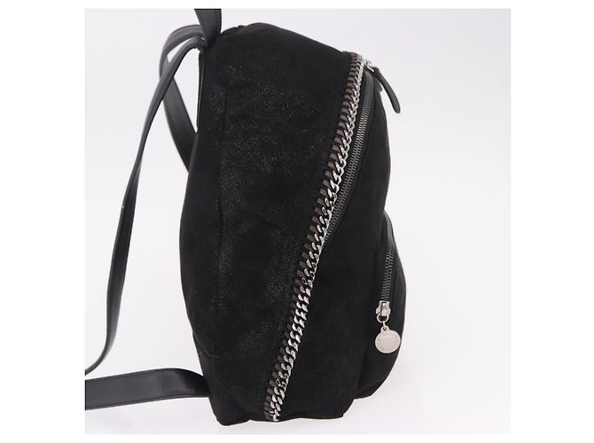 Autre Marque Rucksack Stella MacCartney Falabella Polyester Black Silver Auth 188925A Schwarz Silber - Ansicht 5