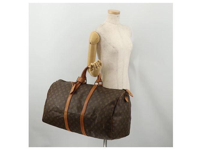 LOUIS VUITTON Bolsa Boston Monogram Keepall 55 M41424 LV Auth bs35622 Monograma - vista 23