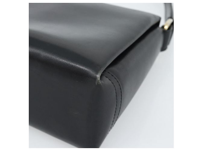Borsa GUCCI in pelle nera e oro Auth ka5042 Nero D'oro - vista 12