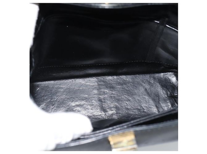 Borsa GUCCI in pelle nera e oro Auth ka5042 Nero D'oro - vista 15