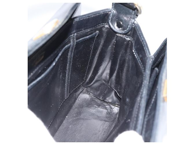 Borsa GUCCI in pelle nera e oro Auth ka5042 Nero D'oro - vista 16