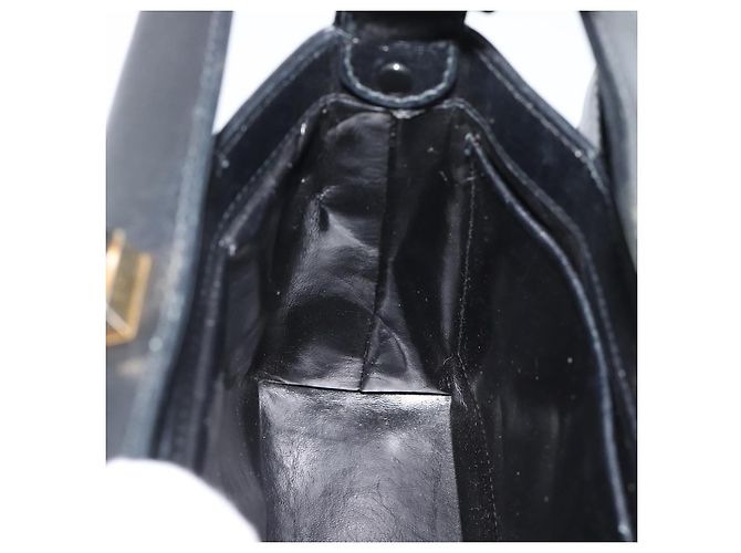 Borsa GUCCI in pelle nera e oro Auth ka5042 Nero D'oro - vista 17