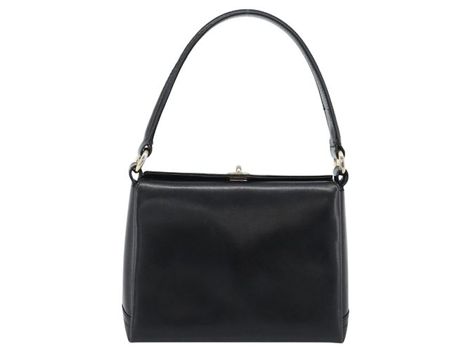 Borsa GUCCI in pelle nera e oro Auth ka5042 Nero D'oro - vista 2