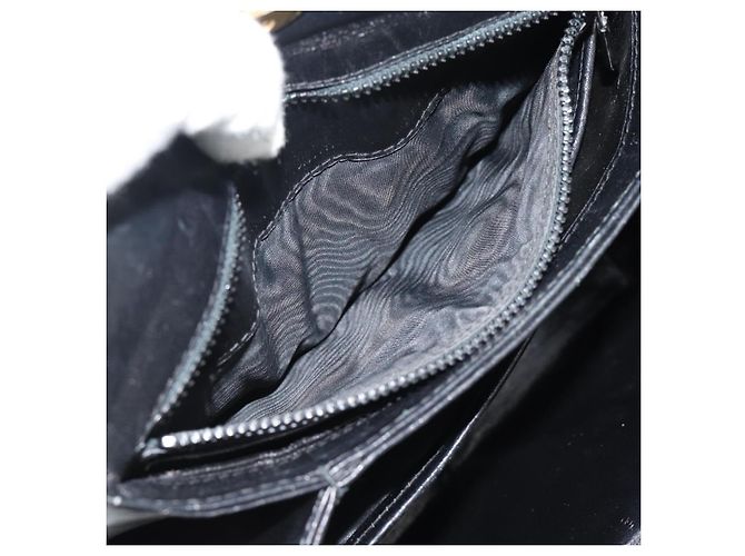Borsa GUCCI in pelle nera e oro Auth ka5042 Nero D'oro - vista 22