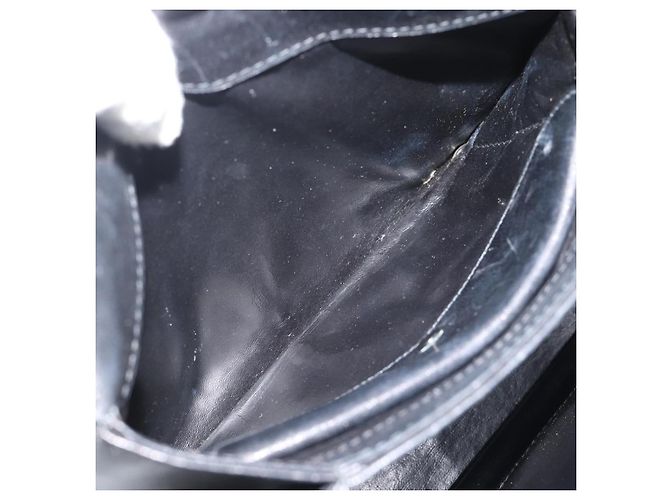 Borsa GUCCI in pelle nera e oro Auth ka5042 Nero D'oro - vista 23