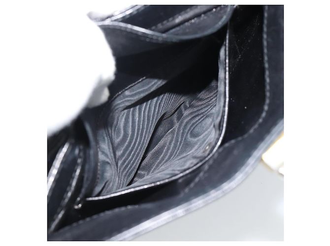 Borsa GUCCI in pelle nera e oro Auth ka5042 Nero D'oro - vista 24