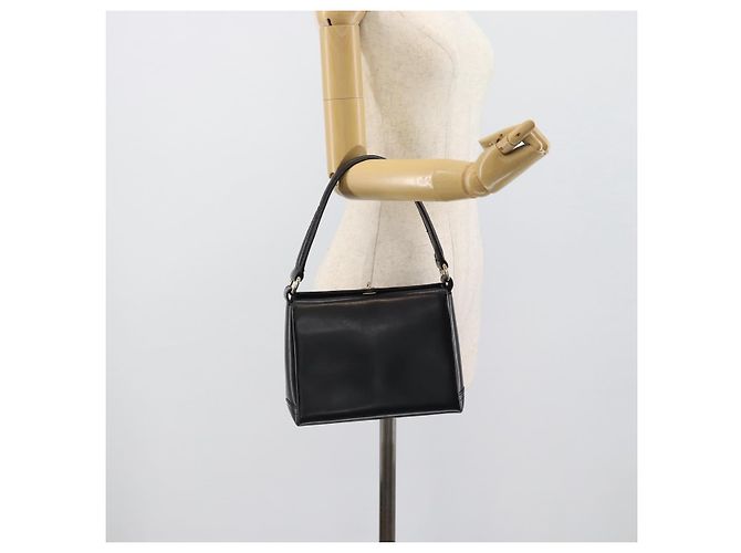 Borsa GUCCI in pelle nera e oro Auth ka5042 Nero D'oro - vista 25