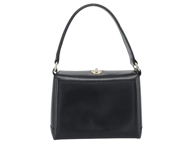Borsa GUCCI in pelle nera e oro Auth ka5042 Nero D'oro - vista 3
