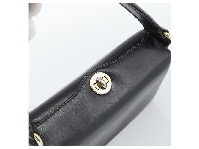 Borsa GUCCI in pelle nera e oro Auth ka5042 Nero D'oro - vista 6