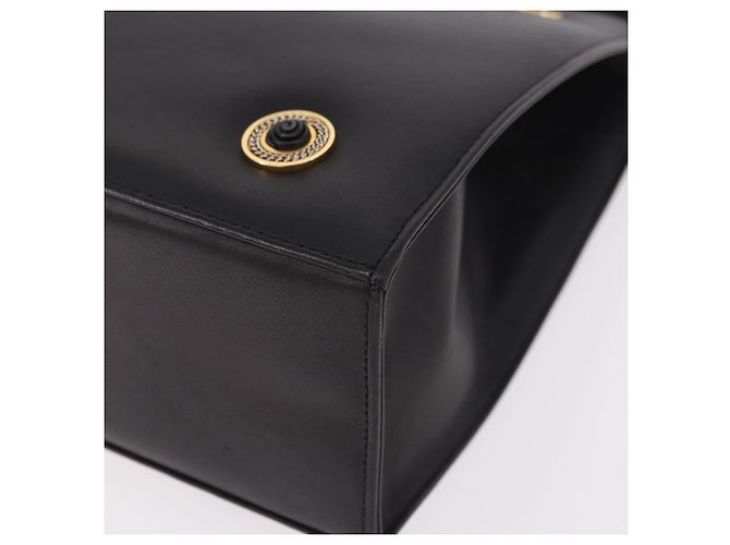 Borsa BALLY in pelle nera e oro Auth 189200 Nero D'oro - vista 11