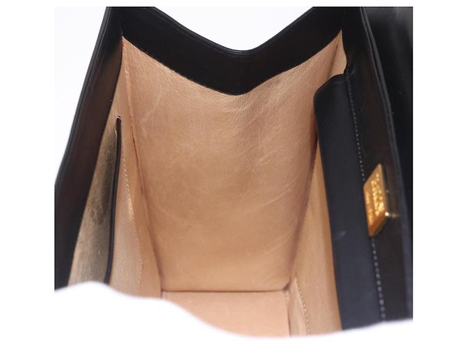 Borsa BALLY in pelle nera e oro Auth 189200 Nero D'oro - vista 19