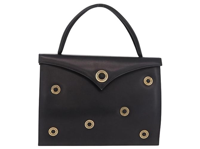 Borsa BALLY in pelle nera e oro Auth 189200 Nero D'oro - vista 2