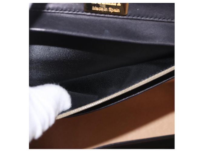 Borsa BALLY in pelle nera e oro Auth 189200 Nero D'oro - vista 21
