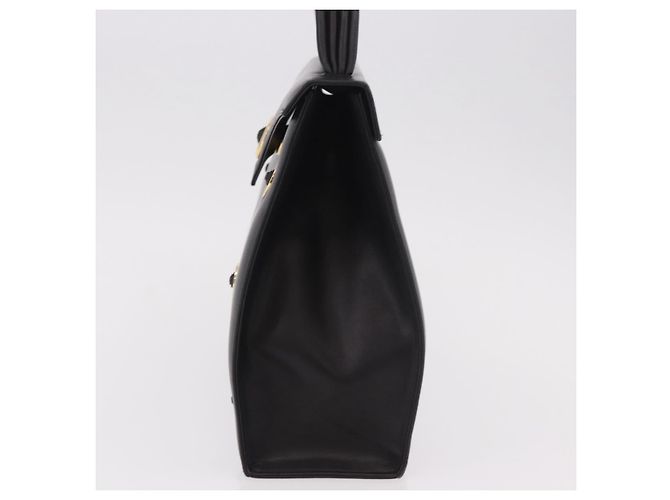 Borsa BALLY in pelle nera e oro Auth 189200 Nero D'oro - vista 4