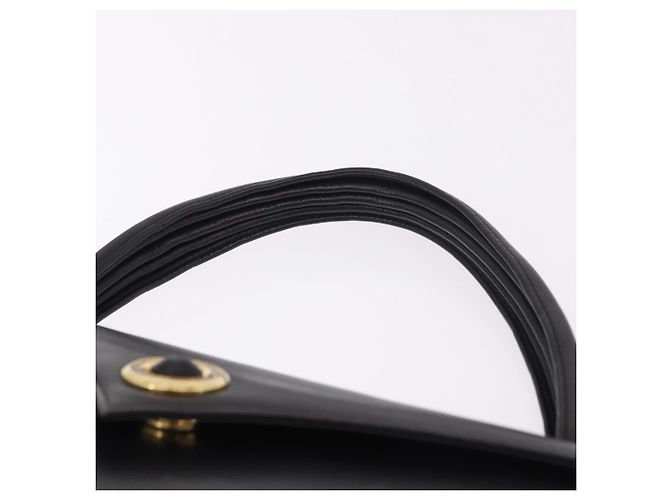 Borsa BALLY in pelle nera e oro Auth 189200 Nero D'oro - vista 8