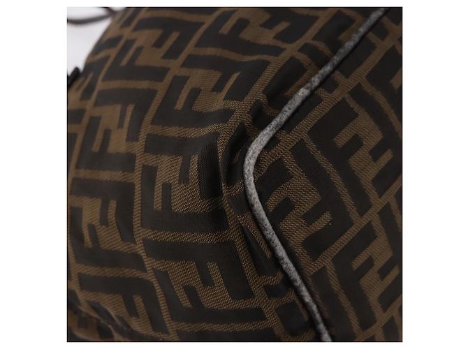 Borsa a Mano FENDI Zucca Canvas Nero Marrone Auth 189369 - vista 10