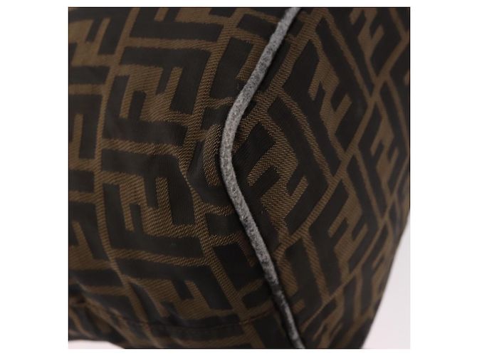 Borsa a Mano FENDI Zucca Canvas Nero Marrone Auth 189369 - vista 12