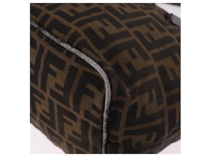 Borsa a Mano FENDI Zucca Canvas Nero Marrone Auth 189369 - vista 13