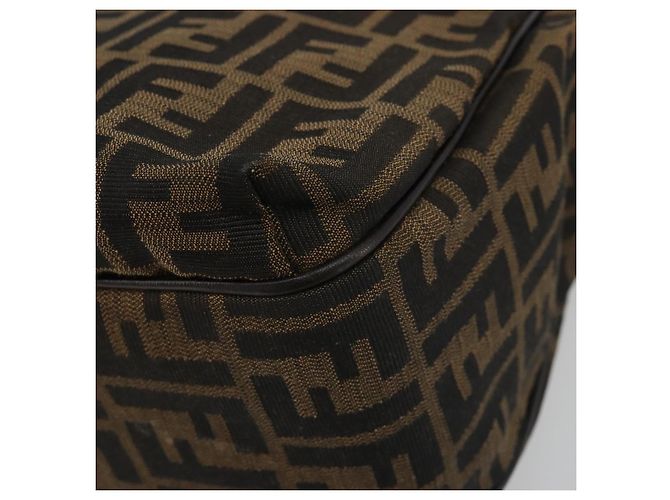 Borsa Tote FENDI Zucca Canvas Nero Marrone Auth BA13729V - vista 12