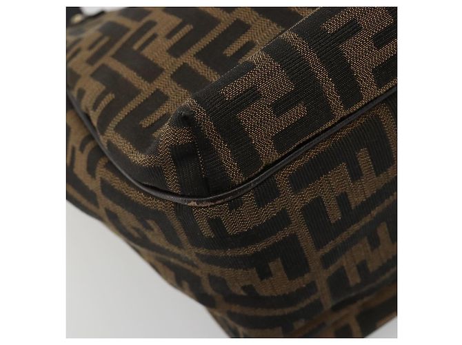 Borsa Tote FENDI Zucca Canvas Nero Marrone Auth BA13729V - vista 13