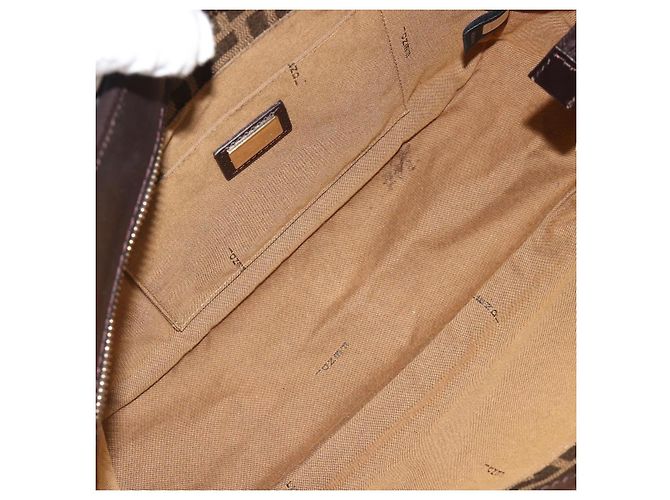 Borsa Tote FENDI Zucca Canvas Nero Marrone Auth BA13729V - vista 17