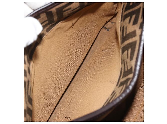 Borsa Tote FENDI Zucca Canvas Nero Marrone Auth BA13729V - vista 21