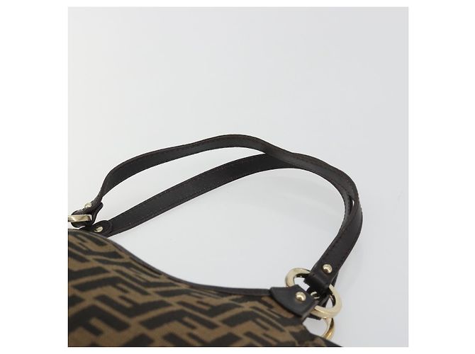 Borsa Tote FENDI Zucca Canvas Nero Marrone Auth BA13729V - vista 8