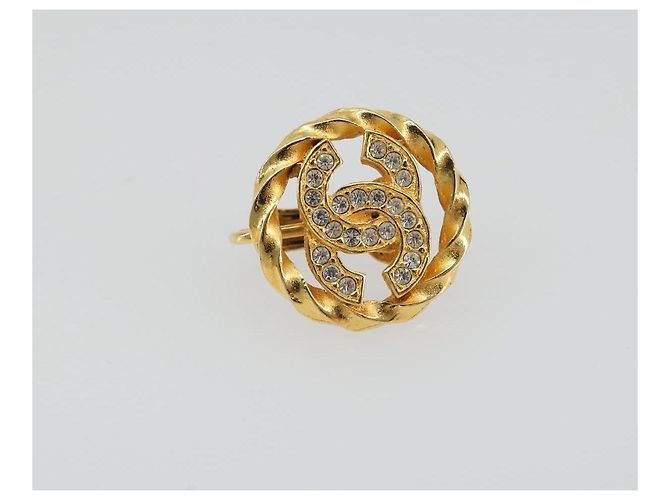 Orecchini CHANEL Metallo Tonalità Oro CC Auth 188627 - vista 2