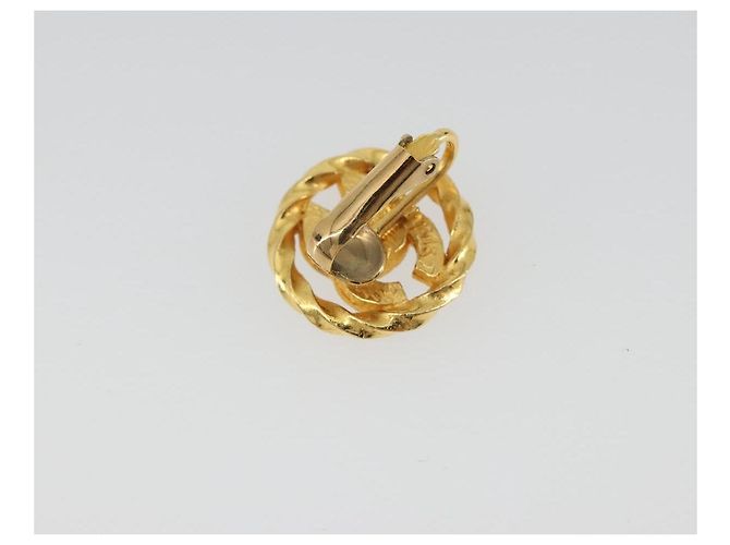 Orecchini CHANEL Metallo Tonalità Oro CC Auth 188627 - vista 3