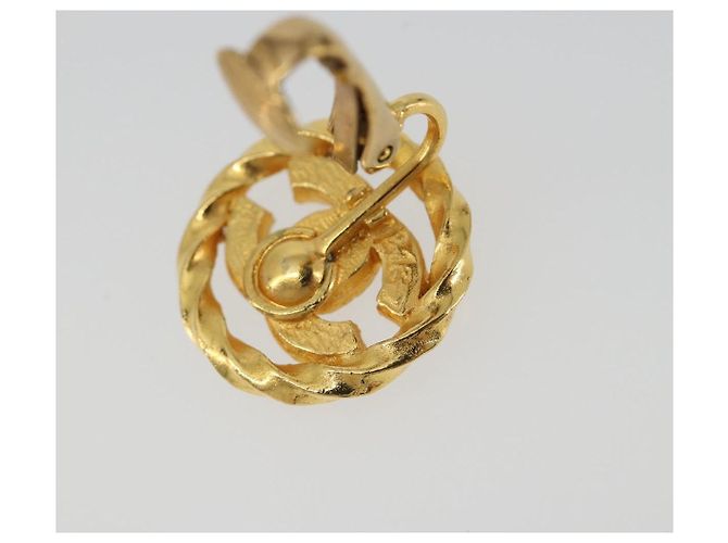 Orecchini CHANEL Metallo Tonalità Oro CC Auth 188627 - vista 5