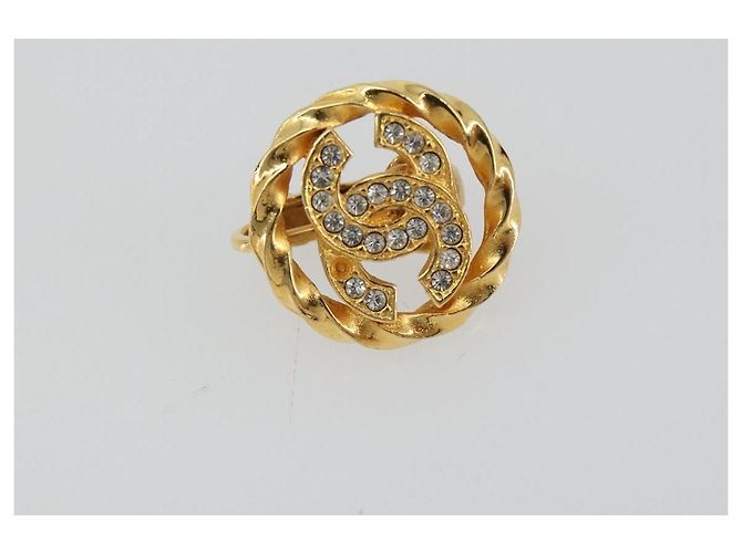 Orecchini CHANEL Metallo Tonalità Oro CC Auth 188627 - vista 6