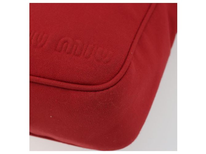 Borsa a tracolla Miu Miu in tela rossa Auth bs35735 Rosso - vista 10