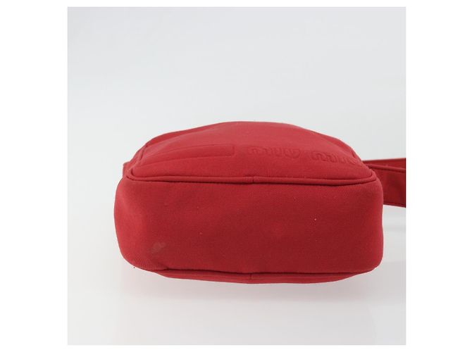 Borsa a tracolla Miu Miu in tela rossa Auth bs35735 Rosso - vista 9