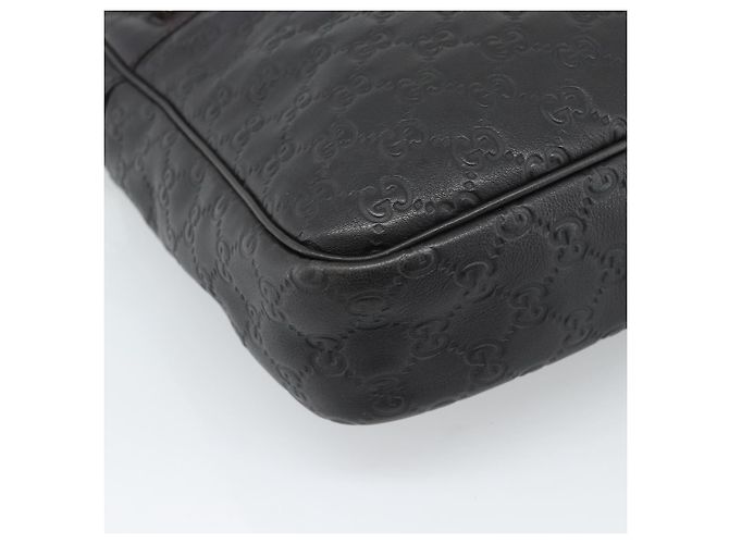 Borsa a tracolla GUCCI GG Canvas Guccissima in pelle nera e oro 201448 Auth BA13721A Nero D'oro - vista 11