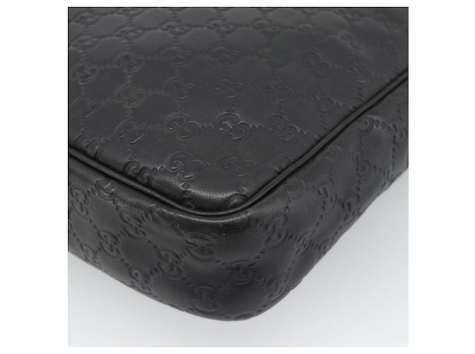 Borsa a tracolla GUCCI GG Canvas Guccissima in pelle nera e oro 201448 Auth BA13721A Nero D'oro - vista 12