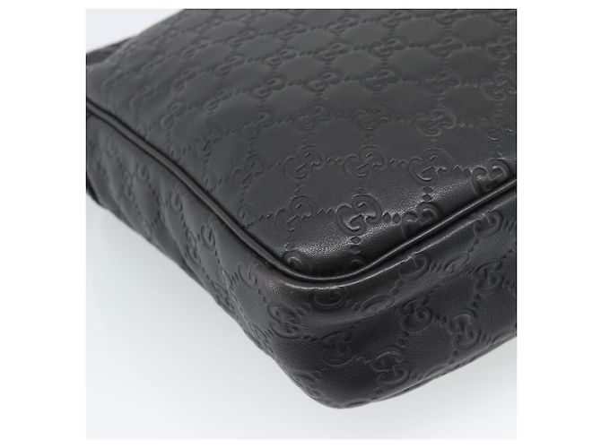 Borsa a tracolla GUCCI GG Canvas Guccissima in pelle nera e oro 201448 Auth BA13721A Nero D'oro - vista 13