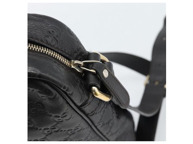 Borsa a tracolla GUCCI GG Canvas Guccissima in pelle nera e oro 201448 Auth BA13721A Nero D'oro - vista 14