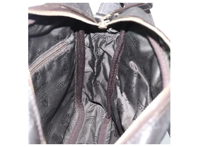 Borsa a tracolla GUCCI GG Canvas Guccissima in pelle nera e oro 201448 Auth BA13721A Nero D'oro - vista 17