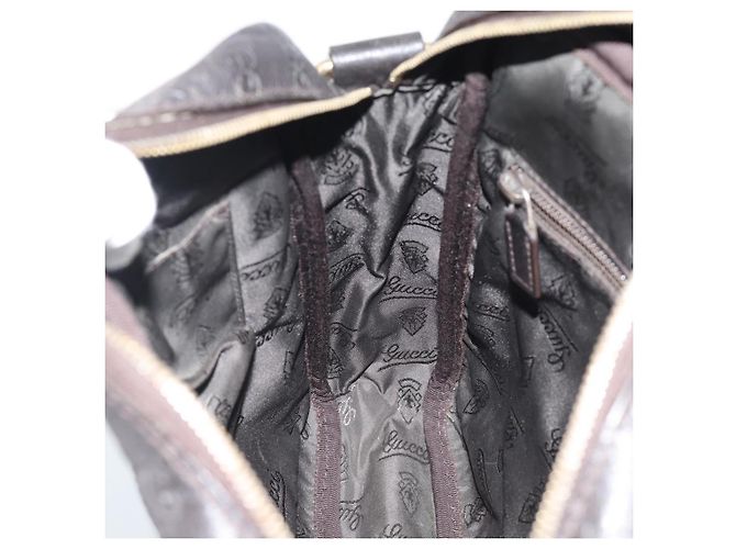 Borsa a tracolla GUCCI GG Canvas Guccissima in pelle nera e oro 201448 Auth BA13721A Nero D'oro - vista 18