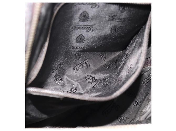 Borsa a tracolla GUCCI GG Canvas Guccissima in pelle nera e oro 201448 Auth BA13721A Nero D'oro - vista 20