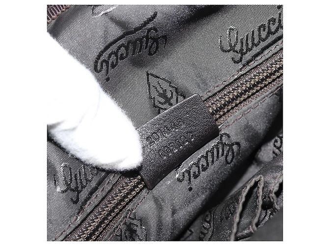 Borsa a tracolla GUCCI GG Canvas Guccissima in pelle nera e oro 201448 Auth BA13721A Nero D'oro - vista 22