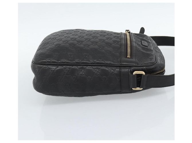 Borsa a tracolla GUCCI GG Canvas Guccissima in pelle nera e oro 201448 Auth BA13721A Nero D'oro - vista 5